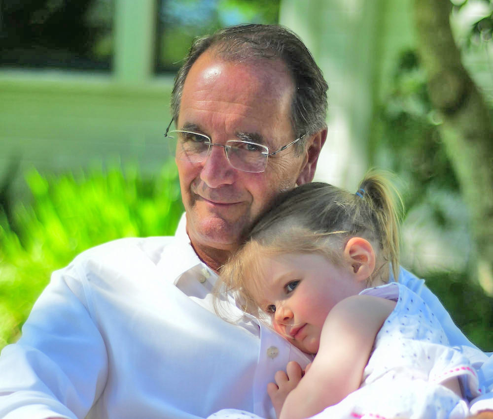 Peter Koehler with his granddaughter Alice.